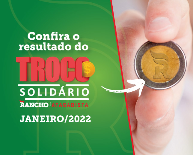 O Projeto Troco Solidário só acontece porque tu, nosso cliente, contribui doando as moedas do teu troco para o projeto.   ⠀