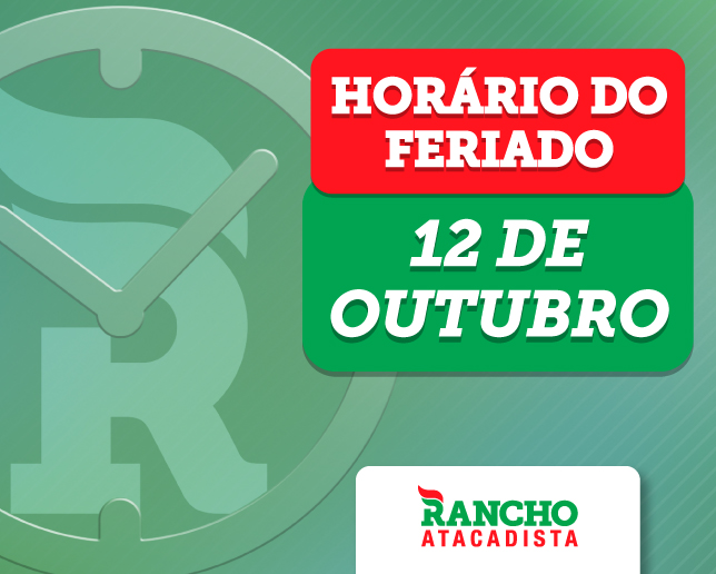 Horário de Feriado 12 de outubro