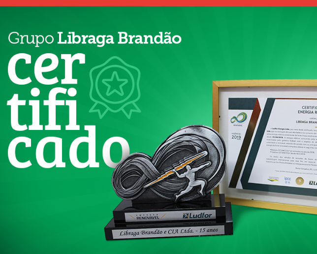 Grupo Libraga Brandão recebe Certificado de Energia Renovável