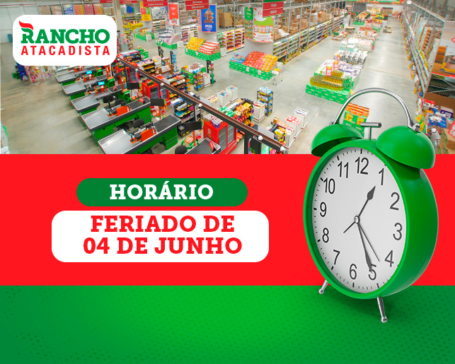 Horários Feriado 4 de junho
