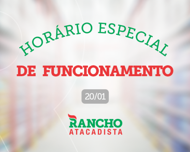Horário especial de funcionamento em Venâncio Aires - 20/01