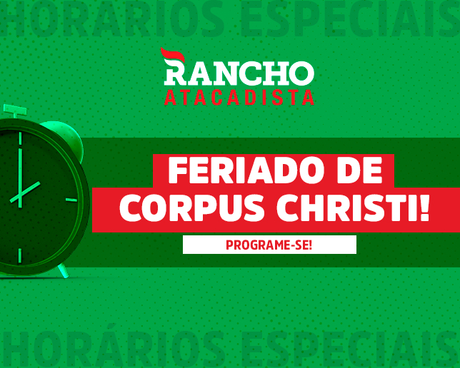 HORÁRIOS FERIADO DE CORPUS CHRISTI