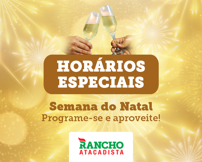 Horário atendimento semana do Natal