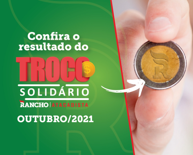 Resultado do Troco Solidário de outubro de 2021