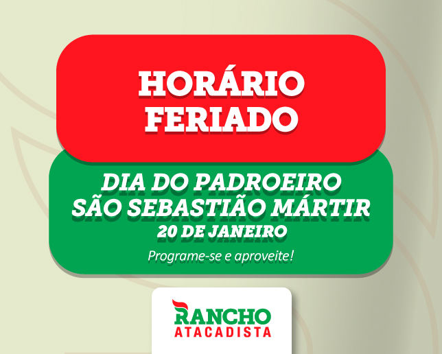 Horário Venâncio Aires Feriado 20/01